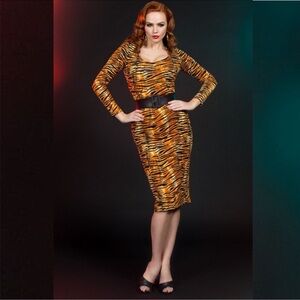 SAMPLE Pinup Couture tiger wiggle dress